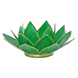 lotus sfeerlicht, lotus waxinelicht, lotusbloem groen, lotusbloem 4 de chakra, lotusbloem vierde chakra groen,