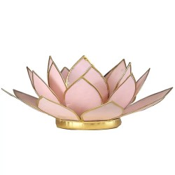 lotus sfeerlicht, lotus waxinelicht, lotusbloem roze,