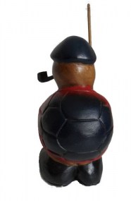 schildpad met hengel en pijp,