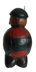 schildpad met hengel en pijp,