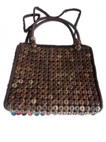 draagtas van kokosnoot, schoudertas kokosnoot,