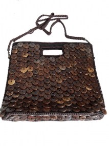 handgemaakte tas van kokosnoot