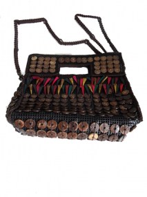 handgemaakte tas van kokosnoot