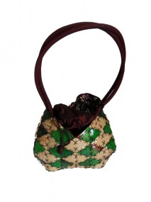 hippe trendy handtas van kokosnoot