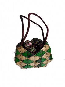 hippe trendy handtas van kokosnoot