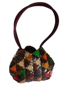 hippe trendy handtas van kokosnoot