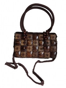 mooie handtas van kokosnoot 