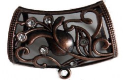 Los koppelstuk voor sjaal tulp brons kleur 